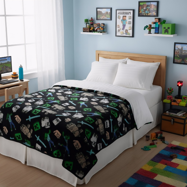 Minecraft Travel Throw Blanket