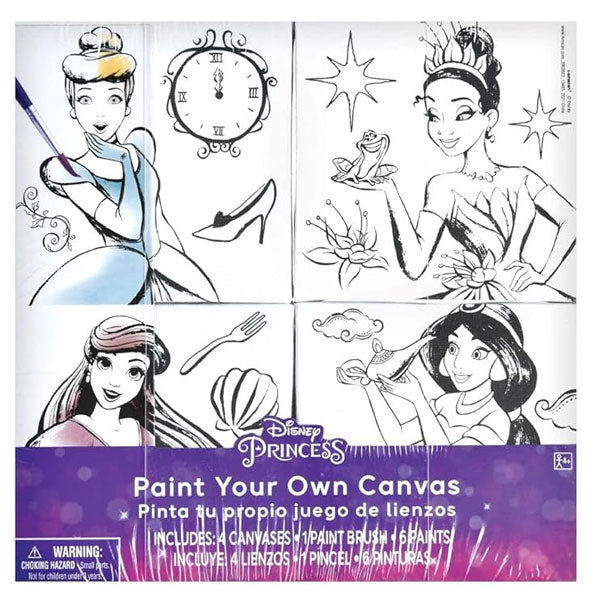 Princess Color your own Canvas Set