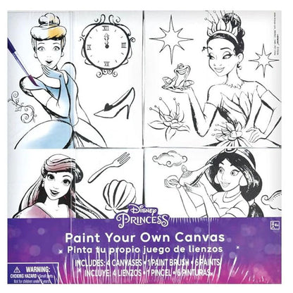 Princess Color your own Canvas Set