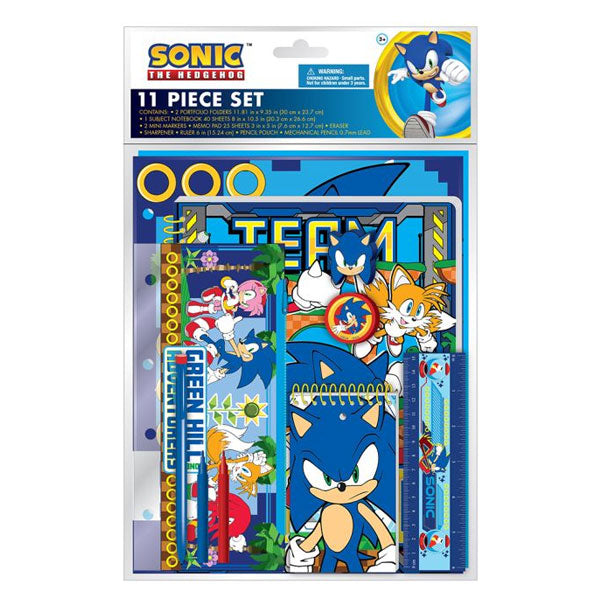 Sonic 11 Piece Stationery Set