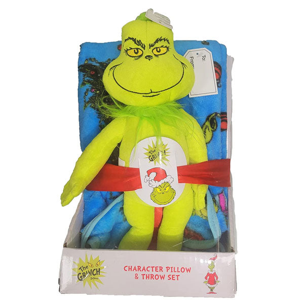 Grinch Plush and Blanket Set