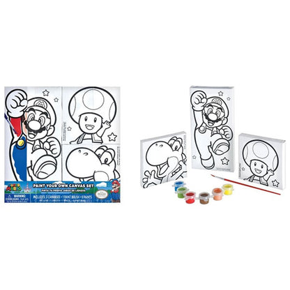 Super Mario Color your own Canvas Set