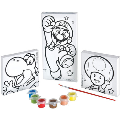 Super Mario Color your own Canvas Set